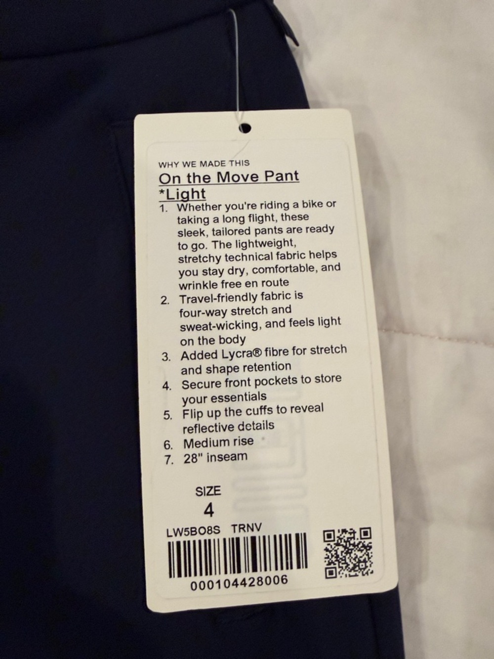 On the Move Pant *Light - Navy Lululemon